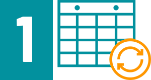 communitree-monthly-donation icon of calendar with circle in corner